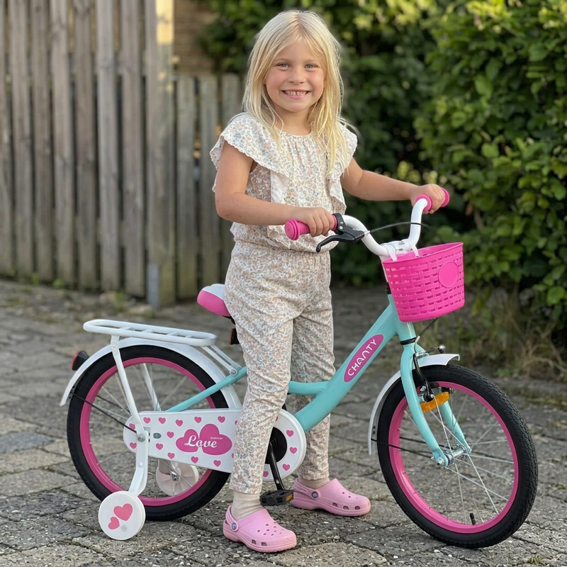 CHANTY Love 16" Mintgrøn Børnecykel | Piger |